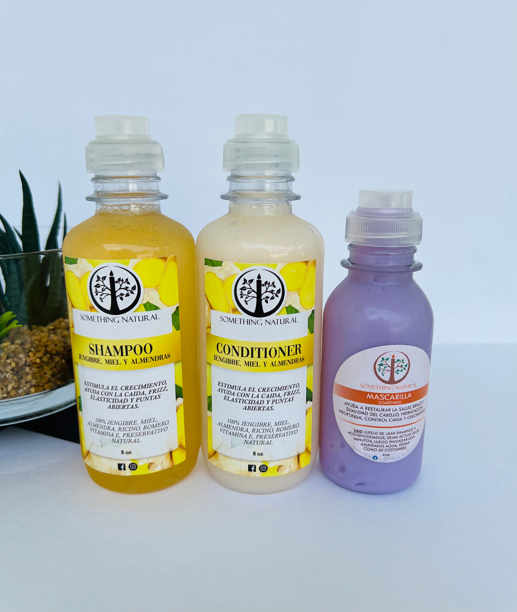 Kit Jengibre Miel & Almendras (Mascarilla Violeta)